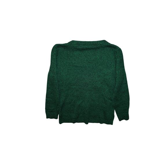 Notations Gingerbread Men Christmas Sweater Green Holiday Ugly Xmas Knit Small - Picture 2 of 4